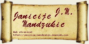 Janićije Mandžukić vizit kartica